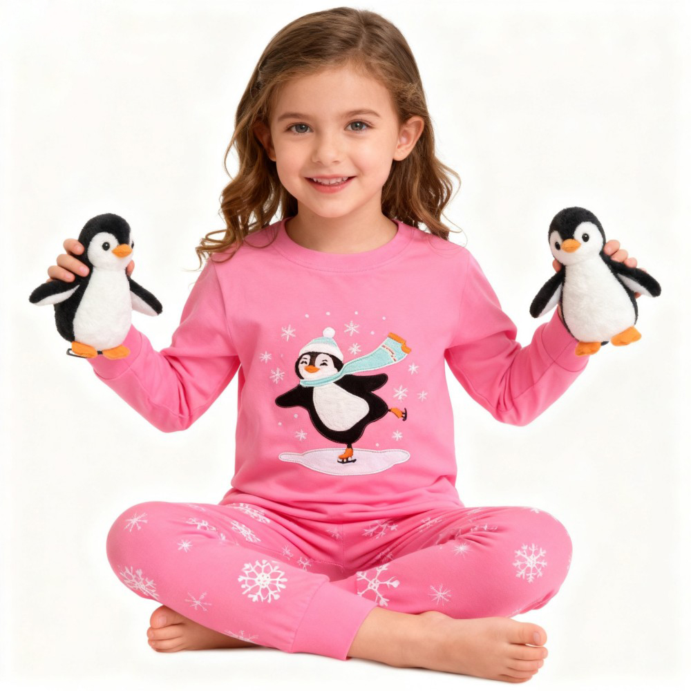 Baby Sleep Suit - 100 القطن الفتيات عيد الميلاد منامة