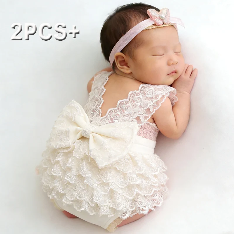 Baby Clothing Brands - مجموعة رومبير دانتيل للتصوير الفوتوغرافي لحديثي