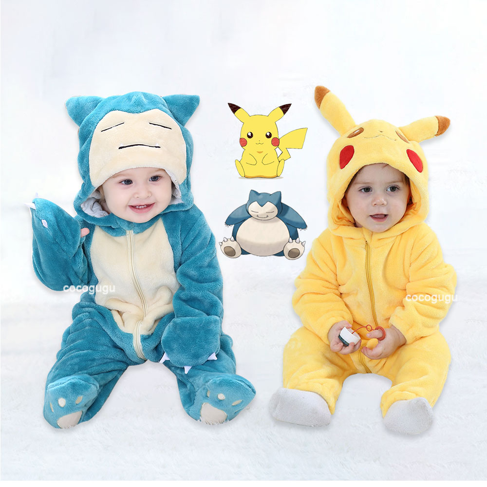 Baby Sleep Suit - زي البوكيمون 0-5 Y طفل غص