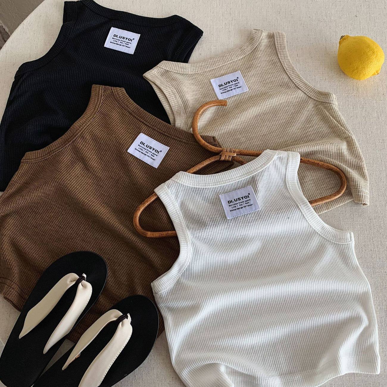 Baby Clothing Korea - قميص صيفي جديد بدون أكمام للأولاد