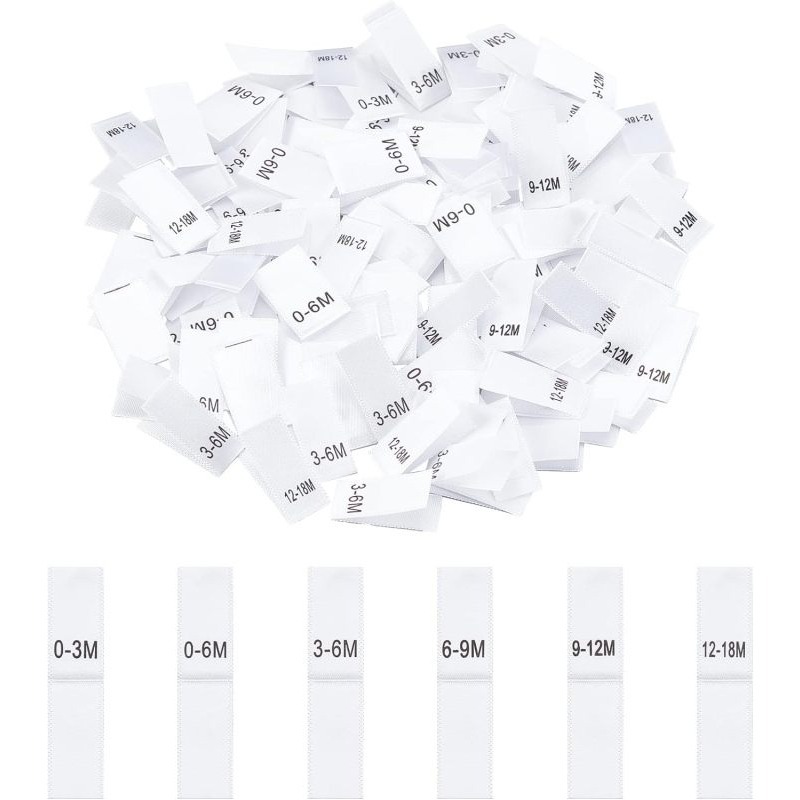 Baby Clothing Labels - 600 قطعة تسميات شهر الملابس 6