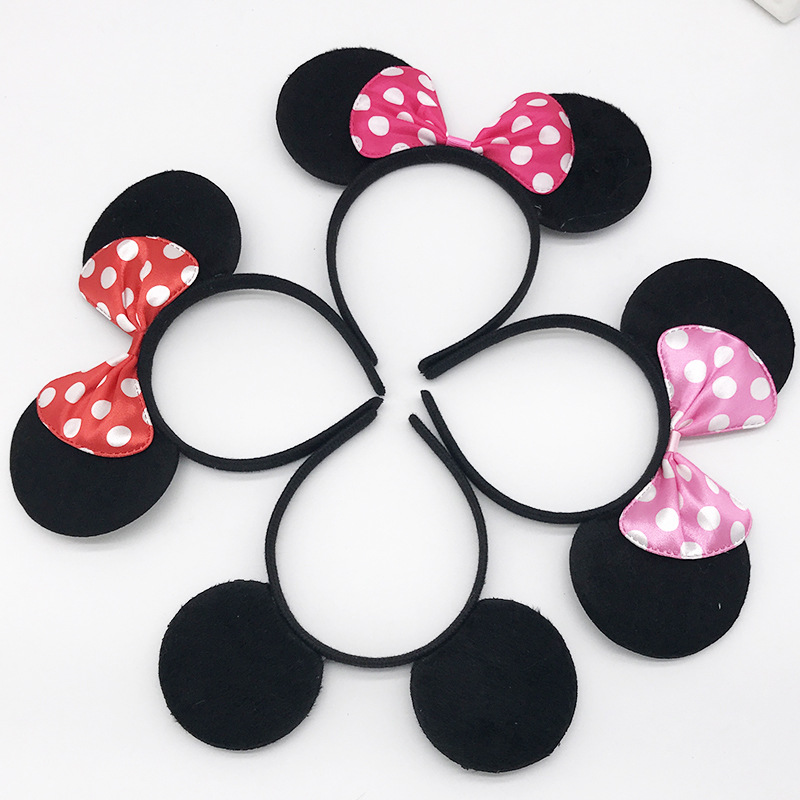 Baby Clothing Korea - الفتيات لطيف ميكي فستان الأذن عقال