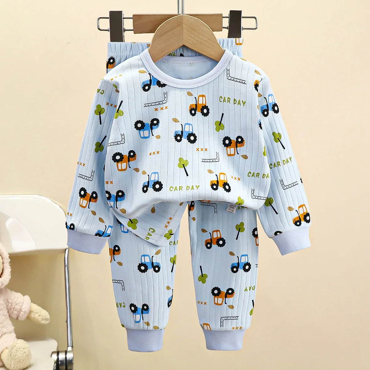 Baby Sleep Suit - طقم تيشيرت وسراويل بأكمام طويلة للأطفال