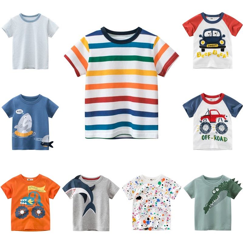 Baby Clothing Korea - 2-9 سنوات الأطفال قصيرة الأكمام تي