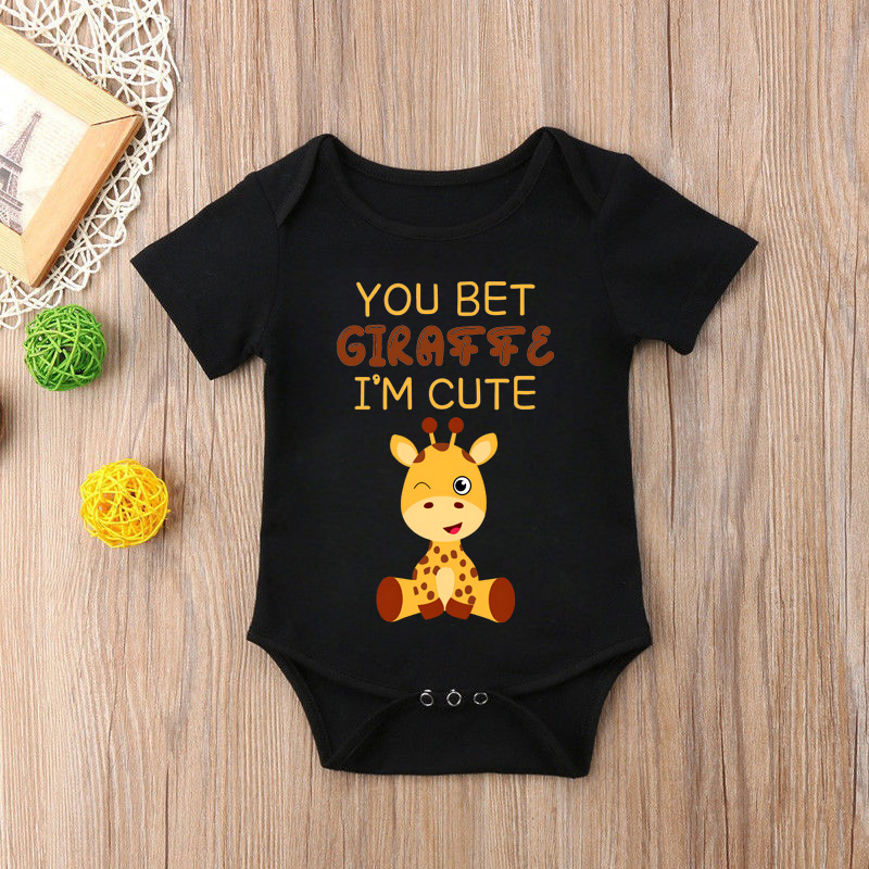 Baby Clothing Brands - جديد لطيف الزرافة المطبوعة طقم قطعة
