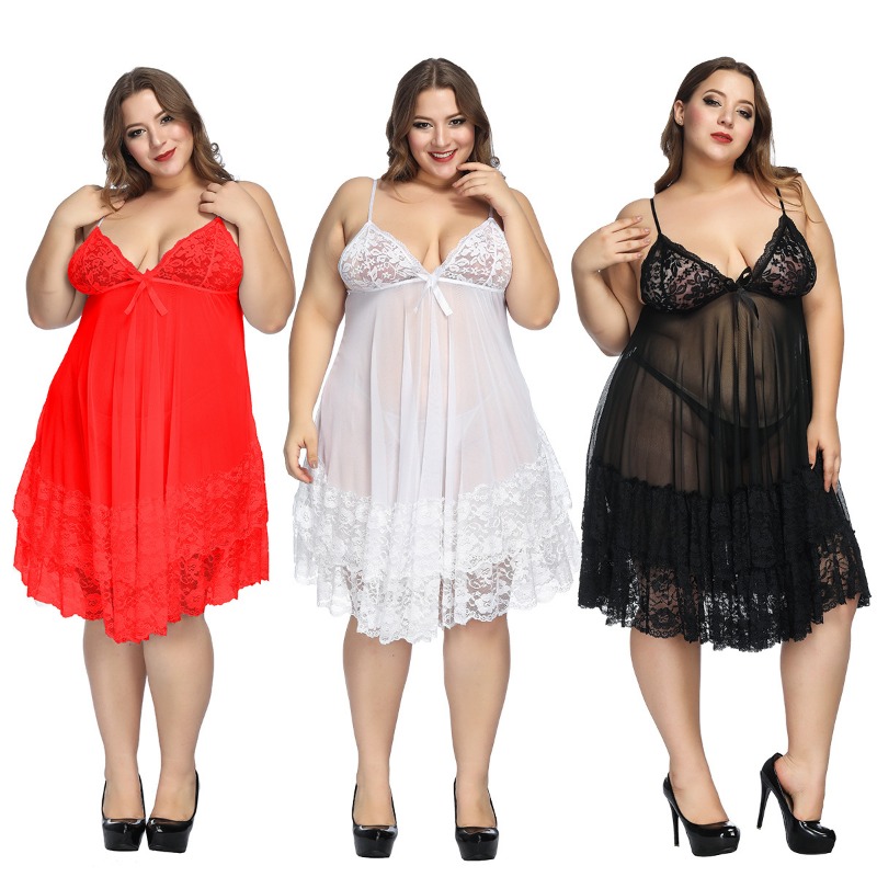 Baby Gown Nightwear - S-7XL حجم كبير حزام مثير ملابس