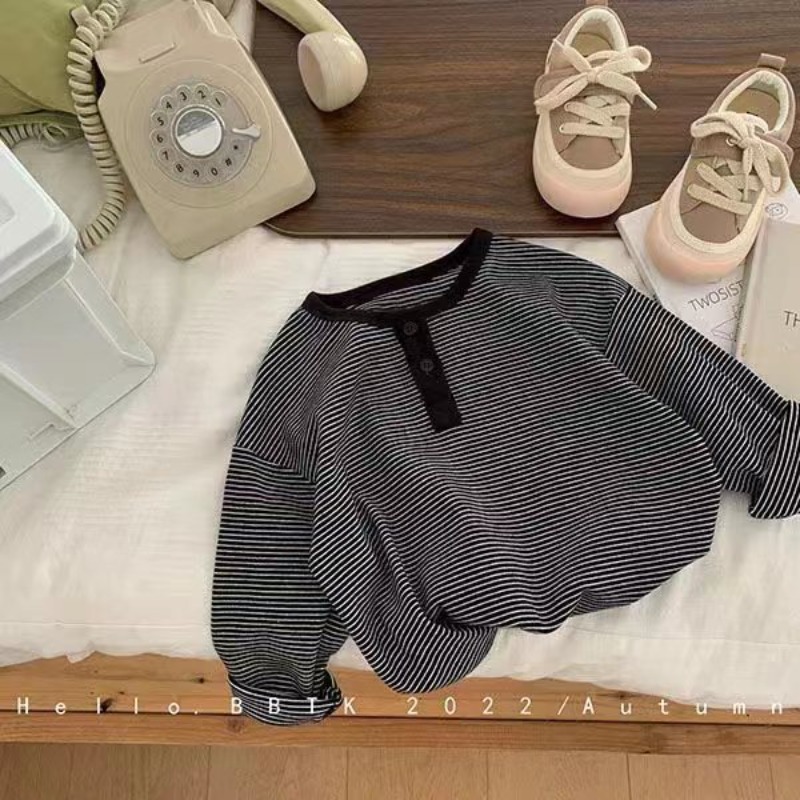 تي شيرت مخطط بأكمام طويلة للأط - مراجعة Baby Clothing Korea وسعره
