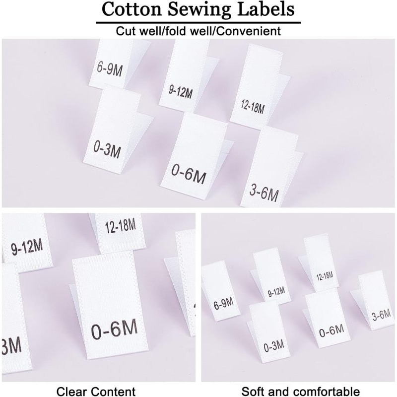 600 قطعة تسميات شهر الملابس 6  - مراجعة Baby Clothing Labels وسعره