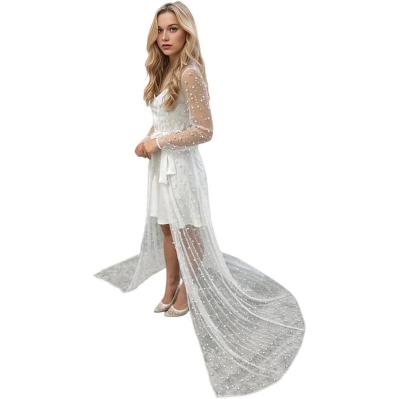 روب حمل طويل من التول الشفاف ا - مراجعة Baby Gown Nightwear وسعره