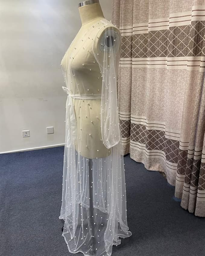 روب حمل طويل من التول الشفاف ا - مراجعة Baby Gown Nightwear وسعره