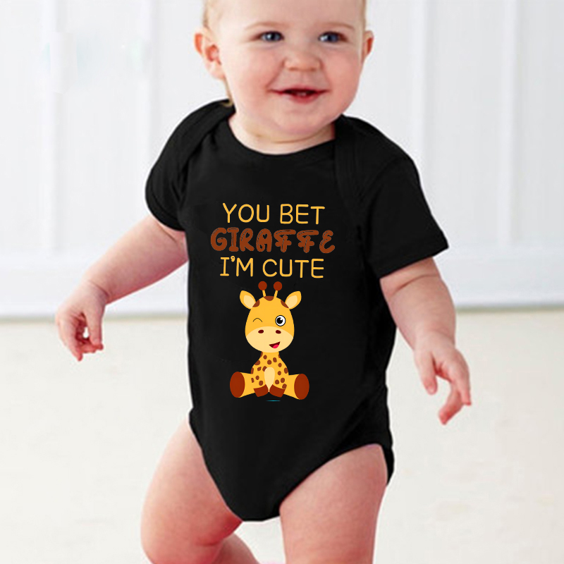 جديد لطيف الزرافة المطبوعة طقم - مراجعة Baby Clothing Brands وسعره