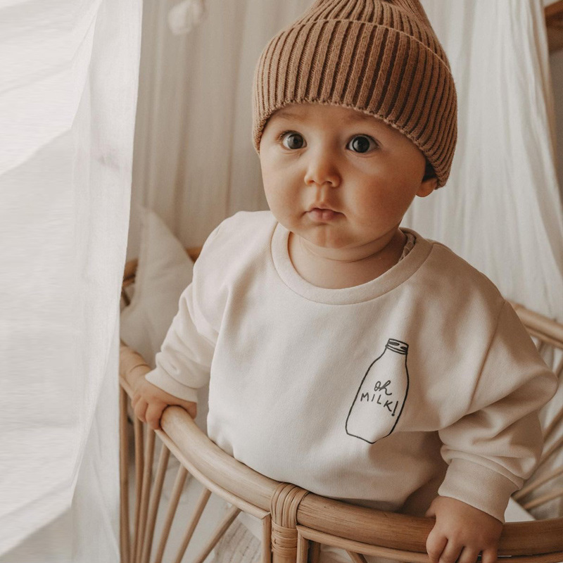 بلوزات الطفل الموضة س الرقبة ا - مراجعة Baby Clothing Organic Cotton وسعره